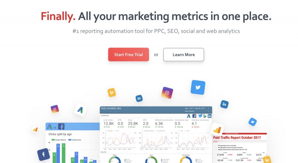 a cloud-based reporting tool designed for digital marketers 